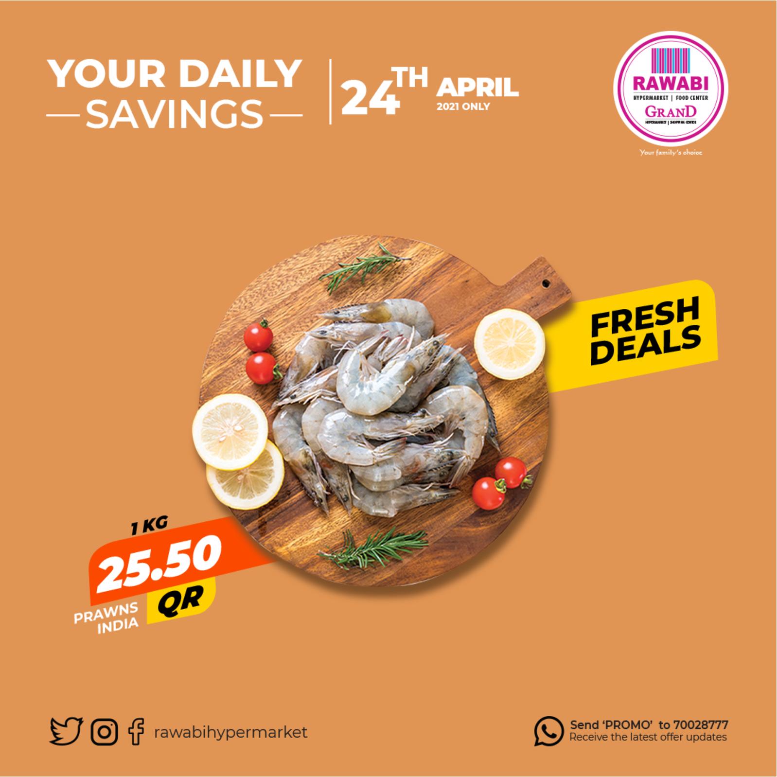 عروض جراند والروابى قطر اليوم السبت 24 ابريل 2021 صفقات الطازج