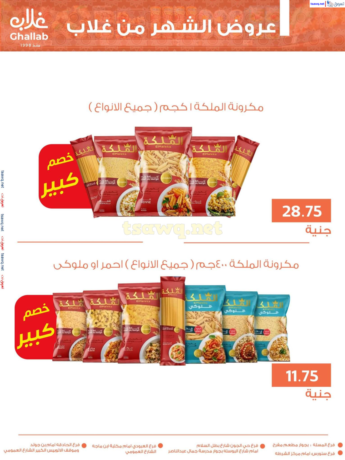 عروض أسواق غلاب الفيوم حتى 10 سبتمبر 2024 العروض الشهرية