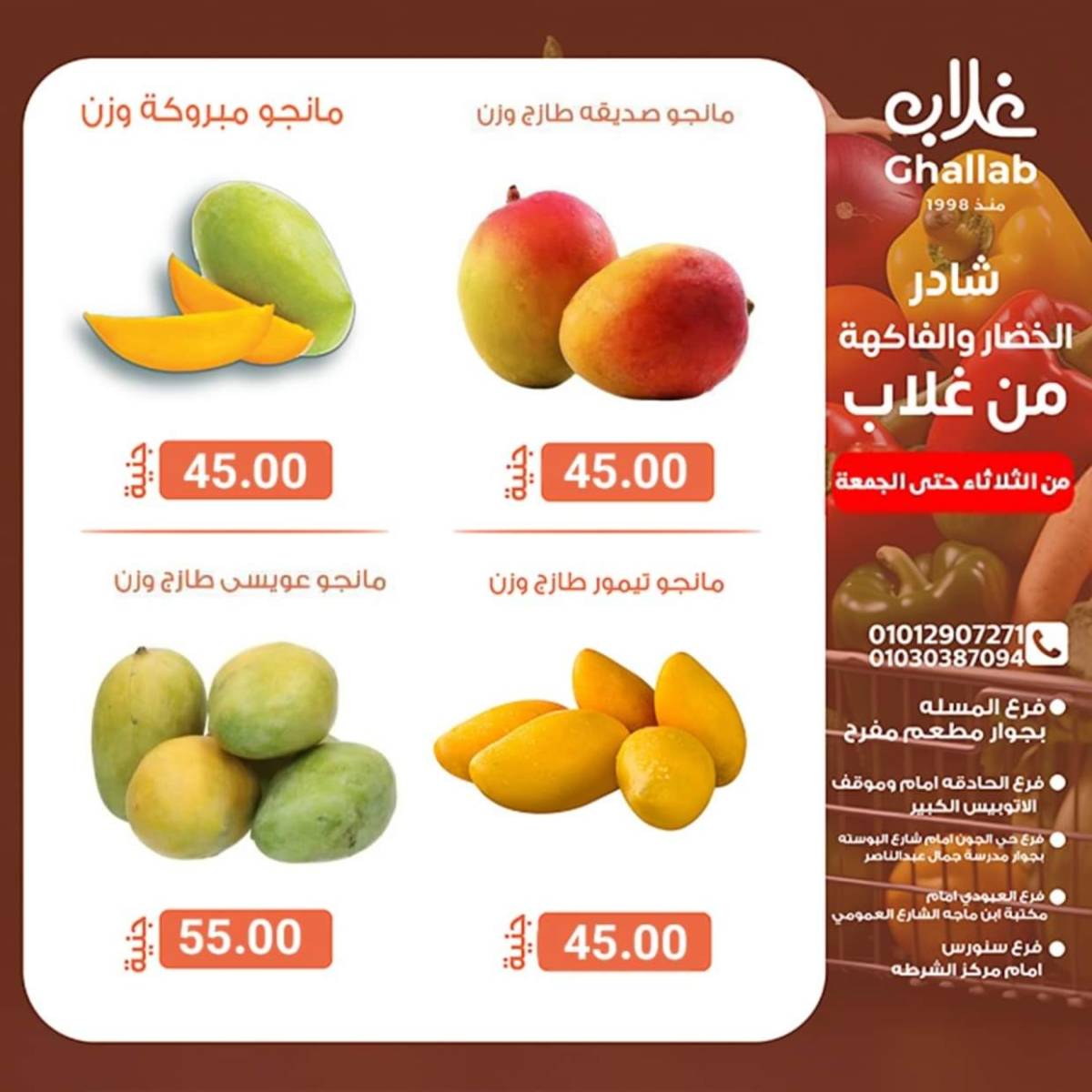 عروض أسواق غلاب الفيوم حتى 8 أغسطس 2025 عروض الفريش