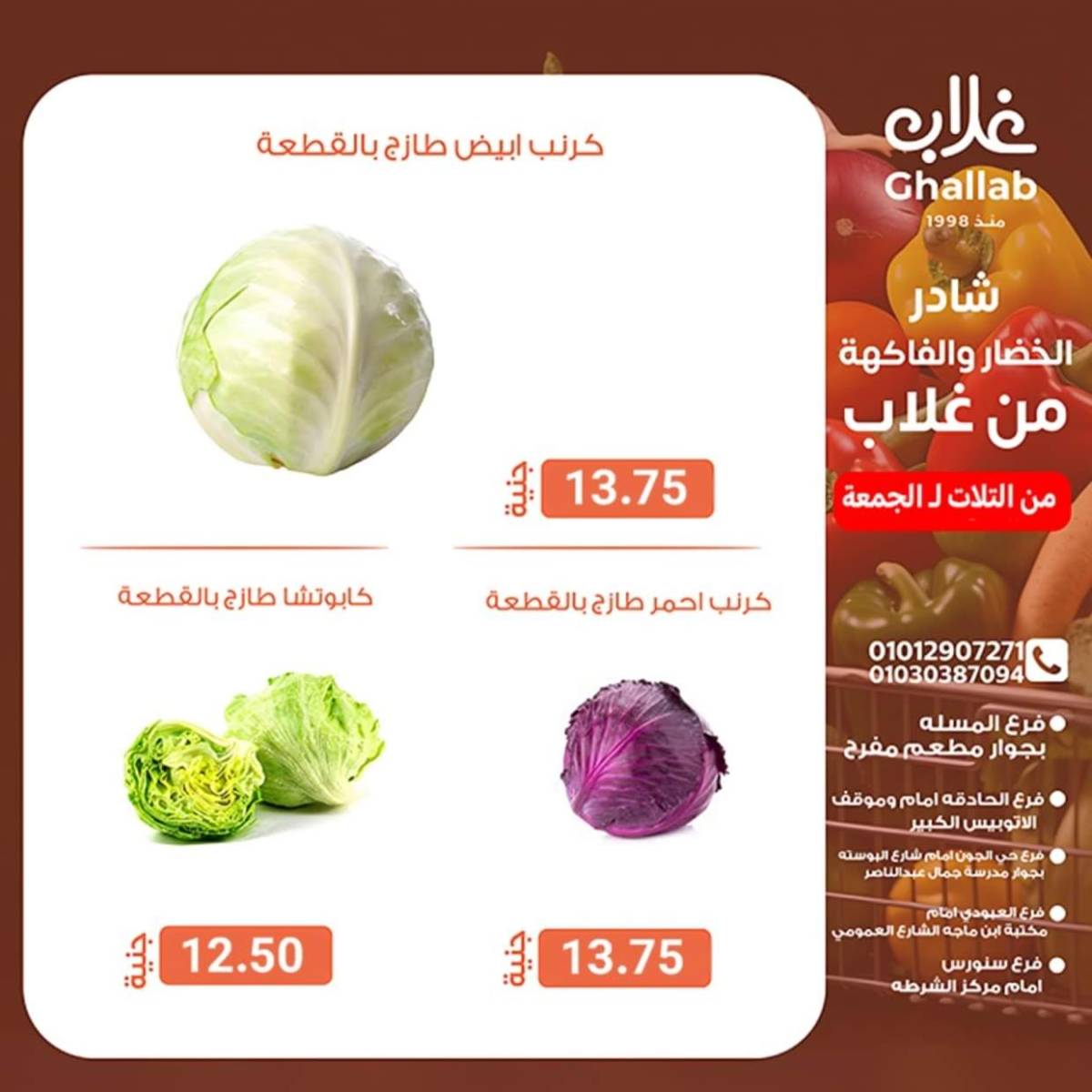 عروض أسواق غلاب الفيوم حتى 8 أغسطس 2025 عروض الفريش