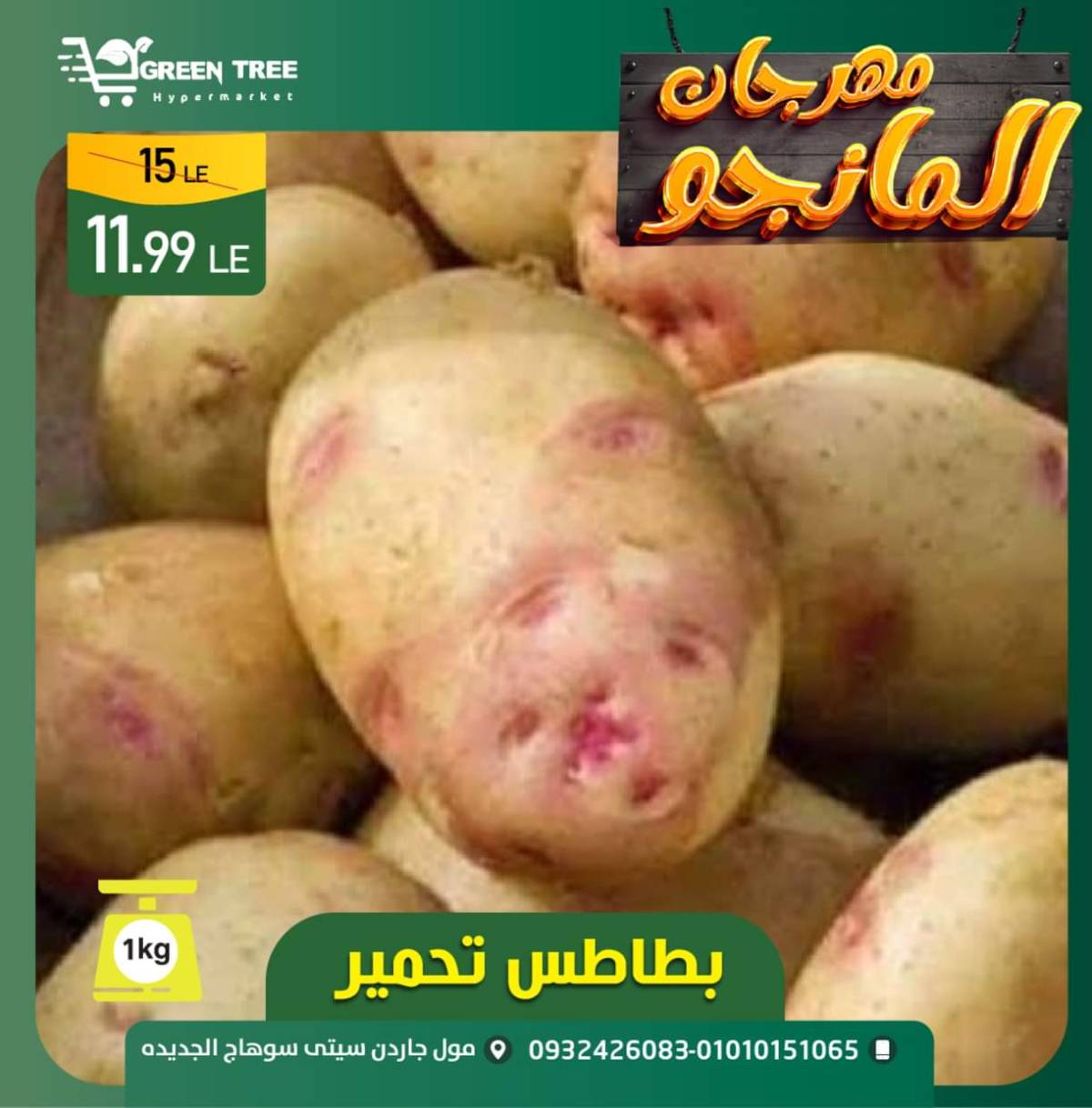 عروض جرين ترى سوهاج الجديدة  من 7 حتى 10 أغسطس 2025 مهرجان المانجو