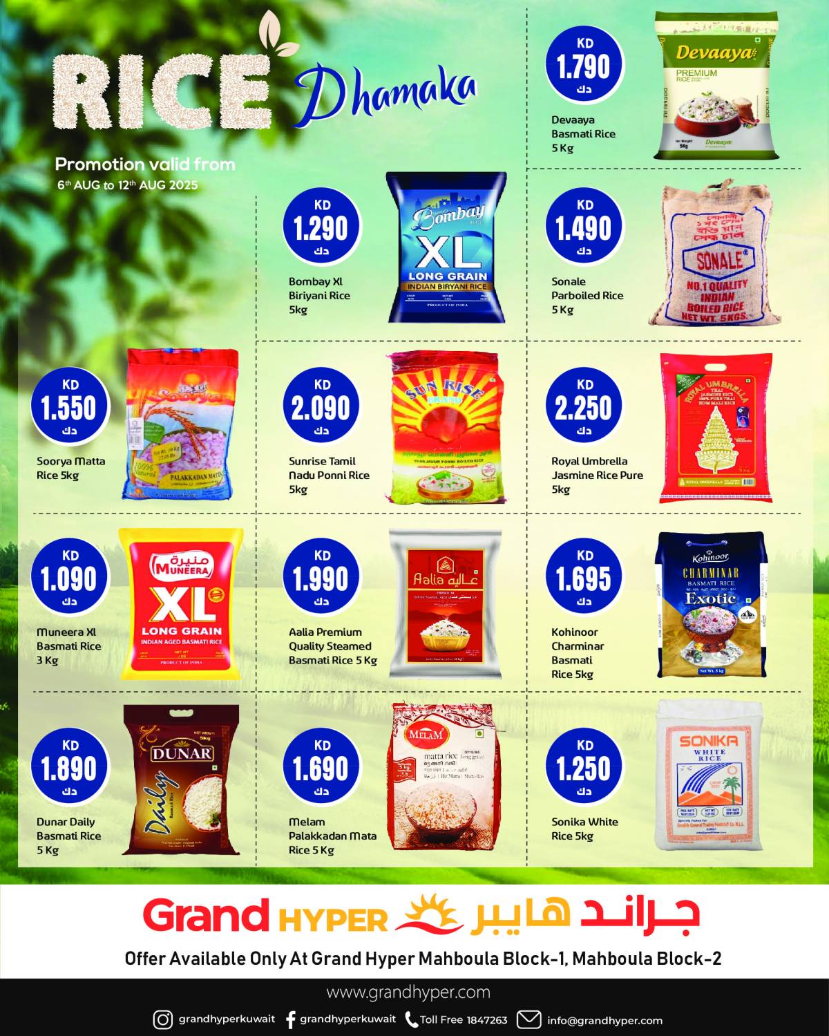 عروض جراند هايبر المهبولة من 6 حتى 12 أغسطس 2025 مهرجان الأرز