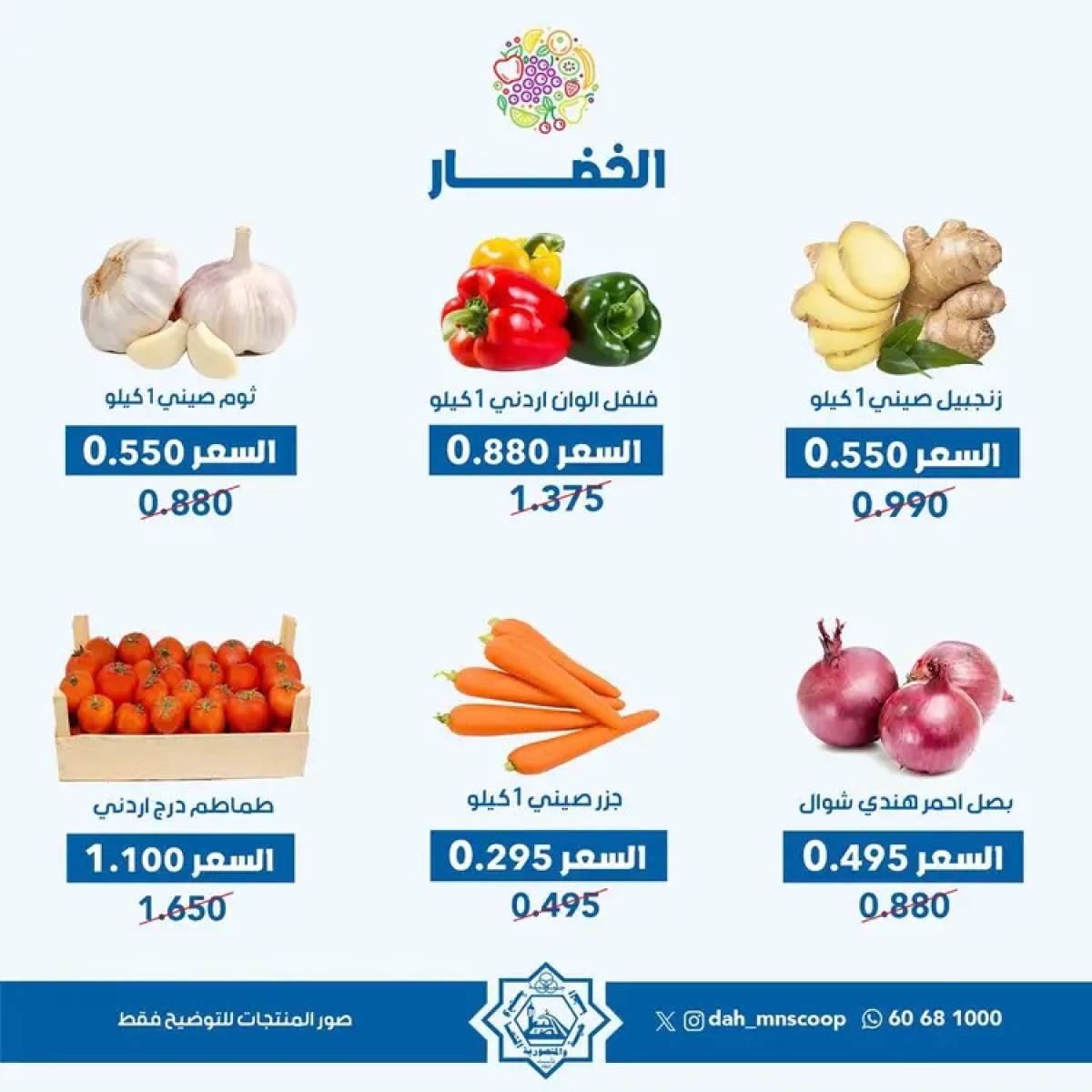 عروض جمعية الضاحية والمنصورية الأربعاء 13 أغسطس 2025 خضار وفاكهه