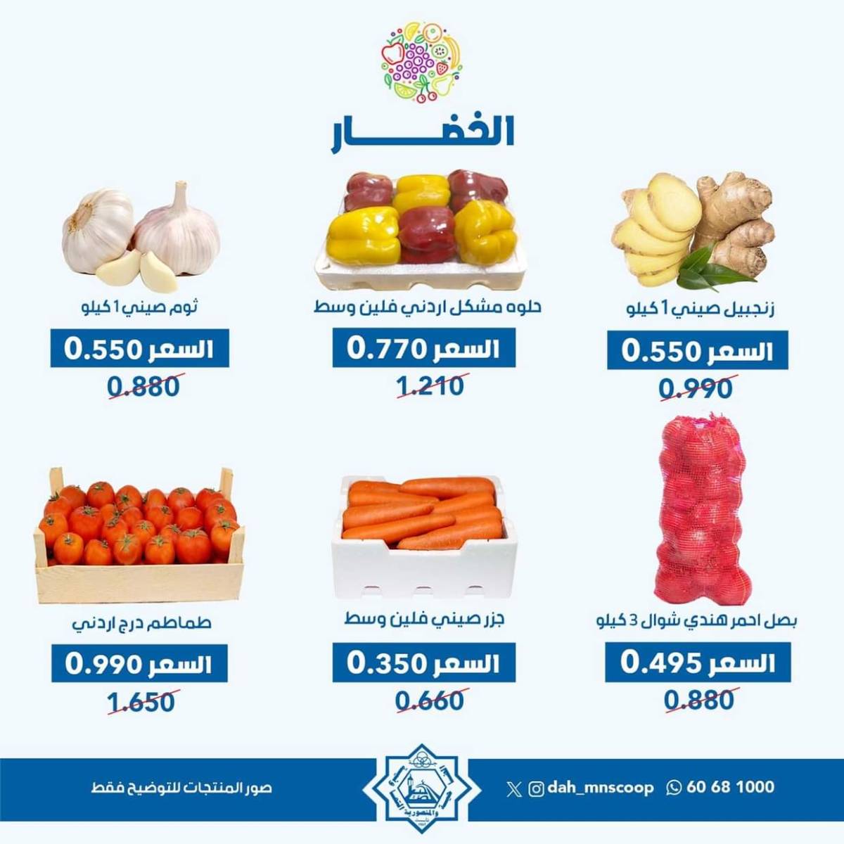 عروض جمعية الضاحية والمنصورية الأحد 17 أغسطس 2025 خضار وفاكهه