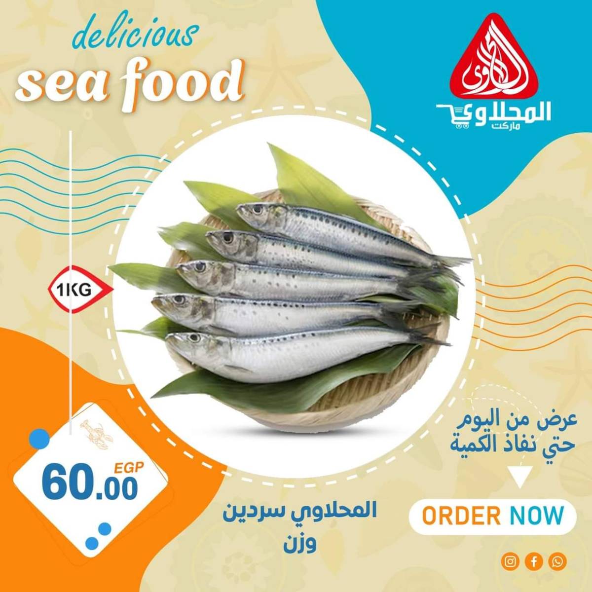 عروض المحلاوى ماركت من 16 أغسطس 2025 عروض الأسماك الطازجة
