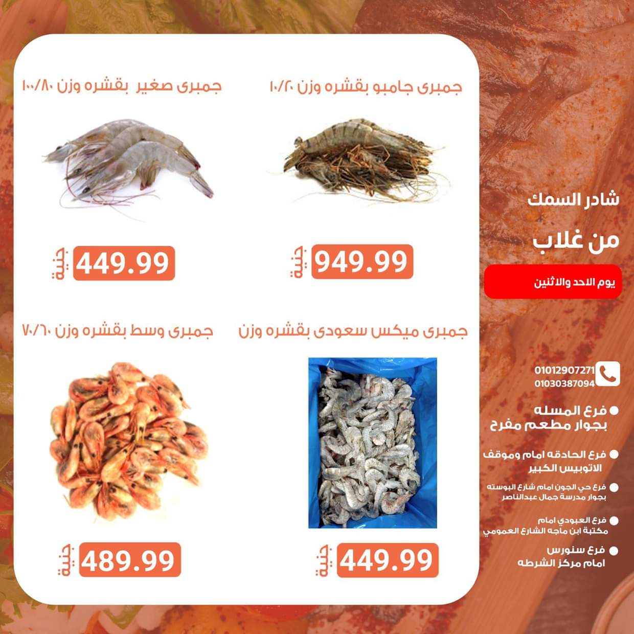 عروض أسواق غلاب الفيوم  من 17 حتى 18 أغسطس 2025 شادر السمك