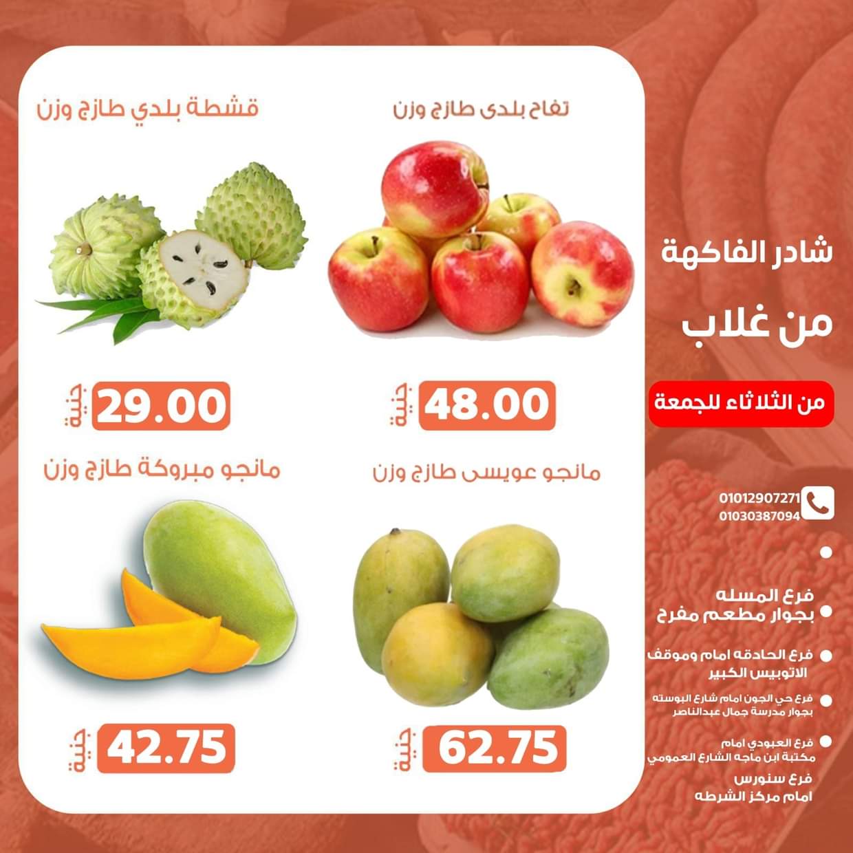 عروض أسواق غلاب الفيوم حتى 22 أغسطس 2025 عروض الفريش
