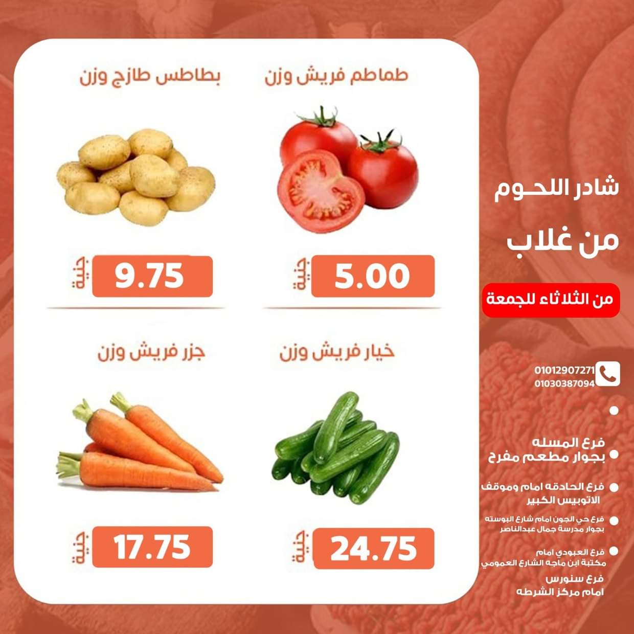 عروض أسواق غلاب الفيوم حتى 22 أغسطس 2025 عروض الفريش