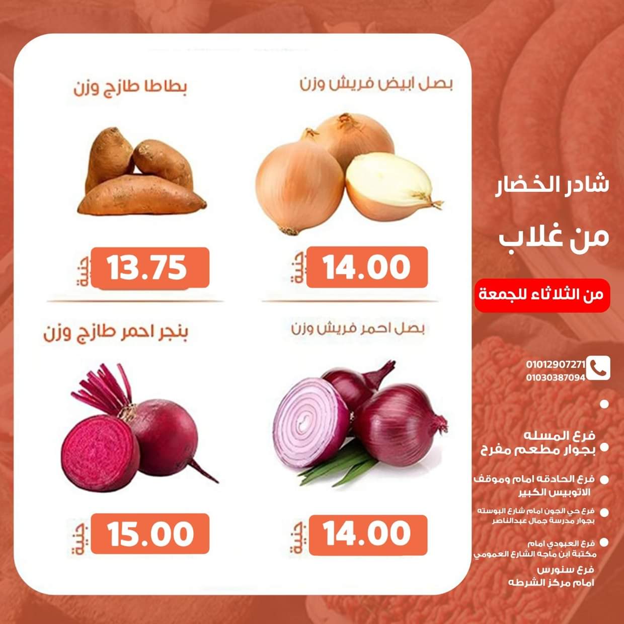 عروض أسواق غلاب الفيوم حتى 22 أغسطس 2025 عروض الفريش