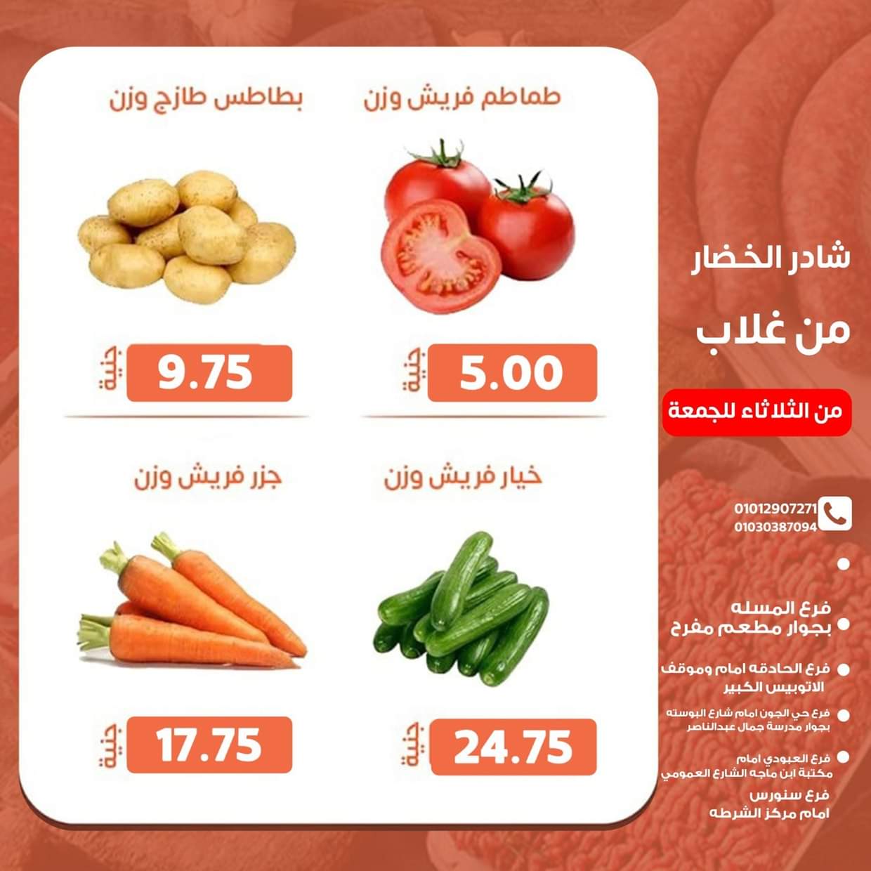 عروض أسواق غلاب الفيوم حتى 22 أغسطس 2025 عروض الفريش