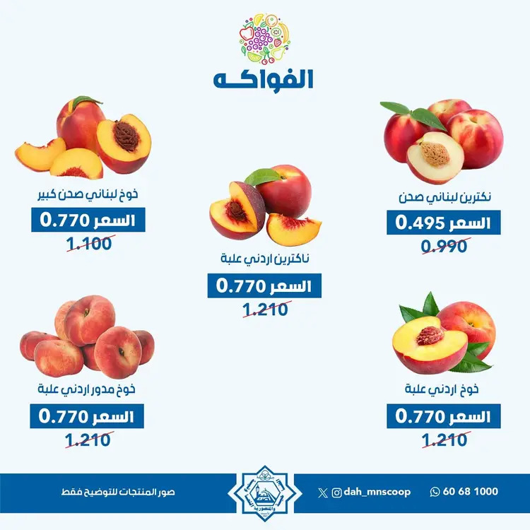 عروض جمعية الضاحية والمنصورية الأربعاء 20 أغسطس 2025 خضار وفاكهه