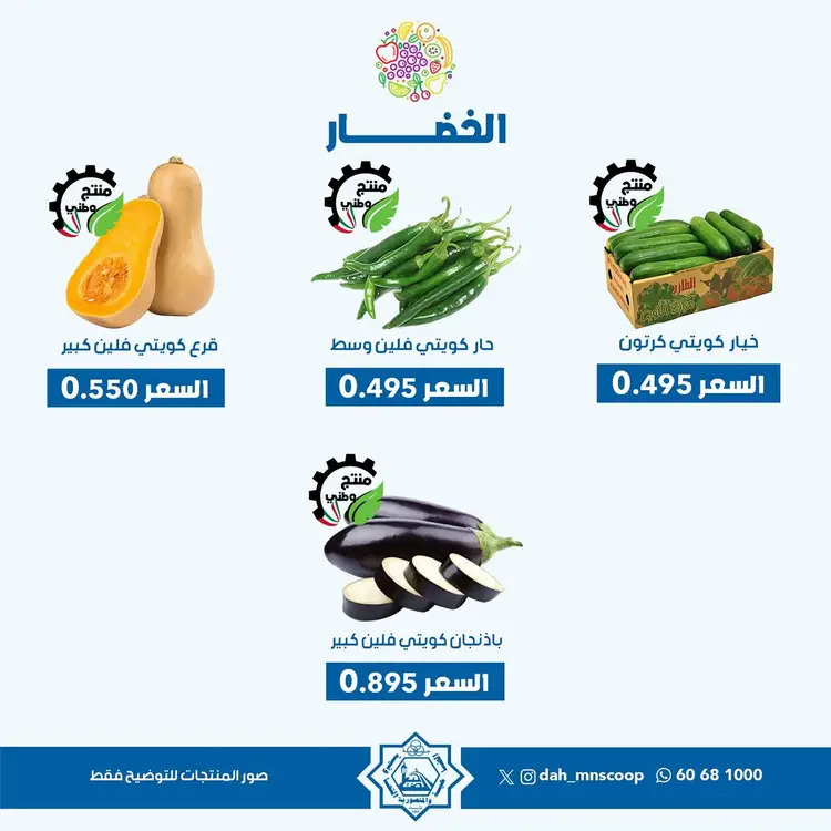 عروض جمعية الضاحية والمنصورية الأربعاء 20 أغسطس 2025 خضار وفاكهه