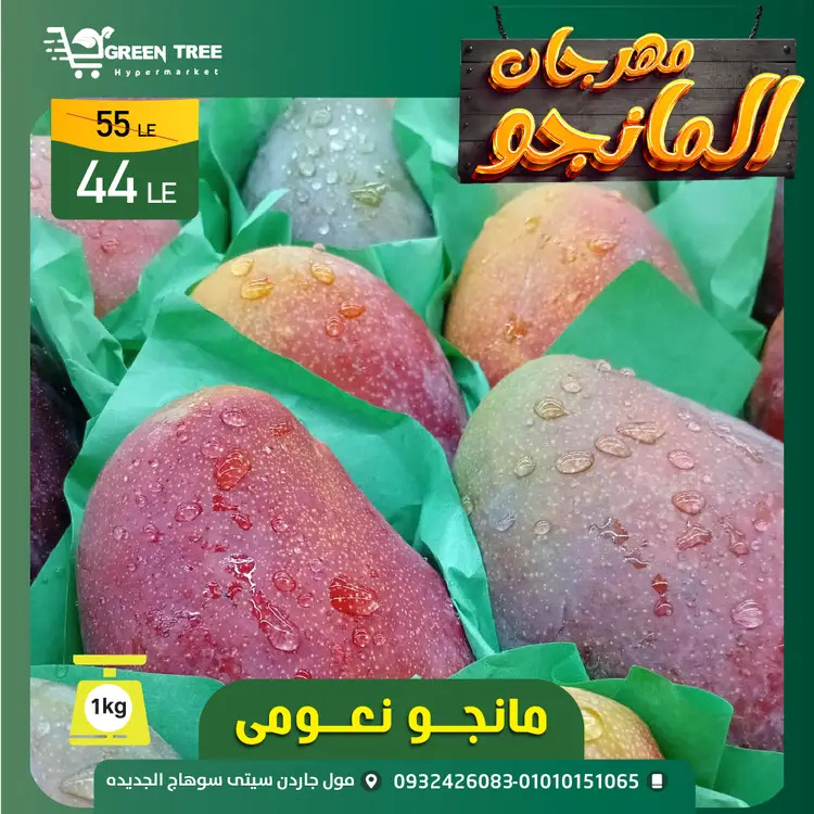 عروض جرين ترى سوهاج الجديدة حتى 23 اغسطس 2025 مهرجان المانجو