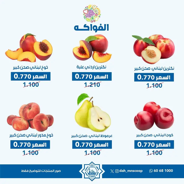 عروض جمعية الضاحية والمنصورية الأربعاء 27 أغسطس 2025 خضار وفاكهه