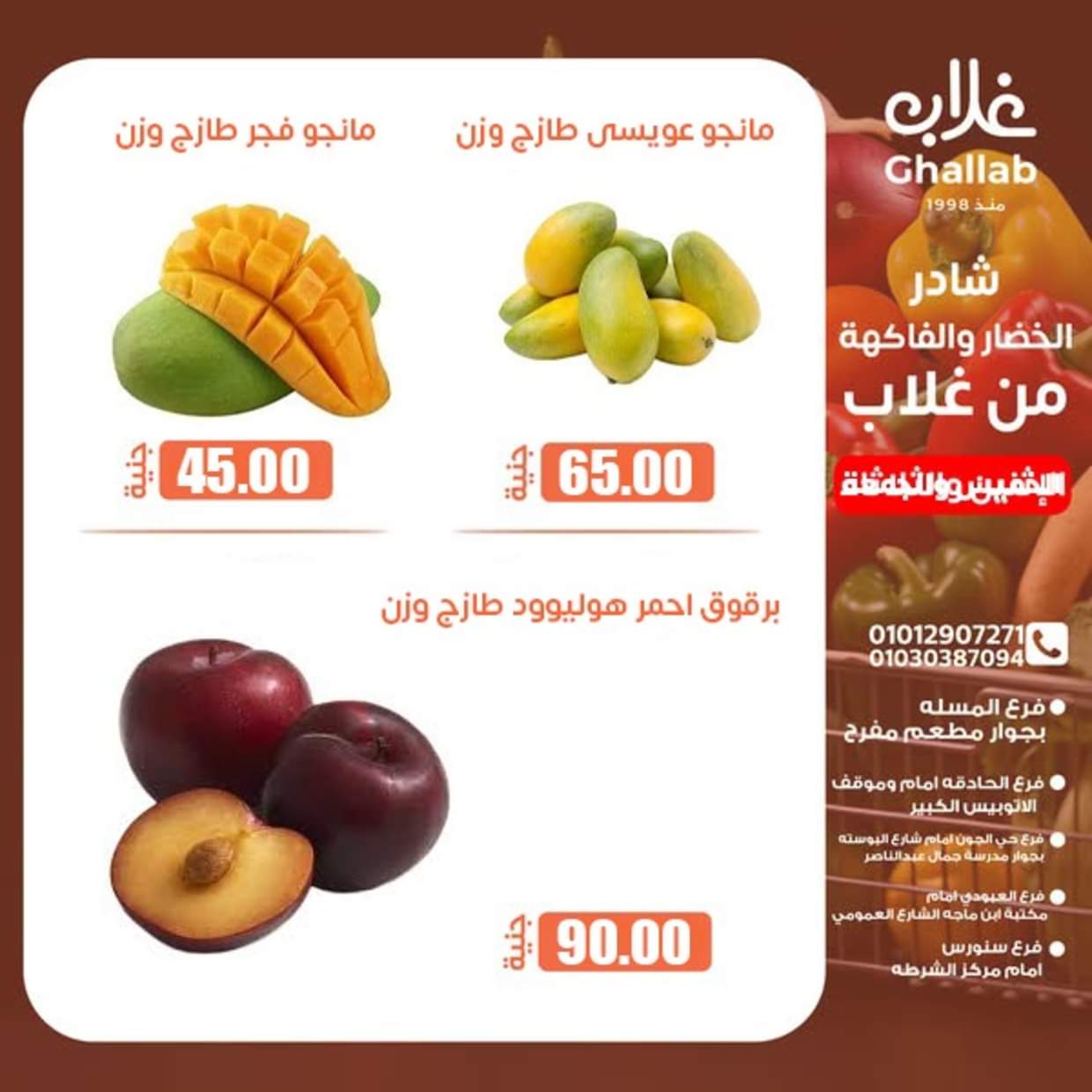 عروض أسواق غلاب الفيوم  من 28 حتى 29 أغسطس 2025 ويك اند