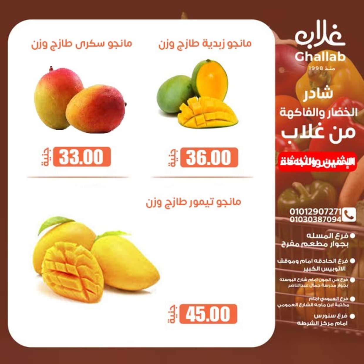 عروض أسواق غلاب الفيوم  من 28 حتى 29 أغسطس 2025 ويك اند