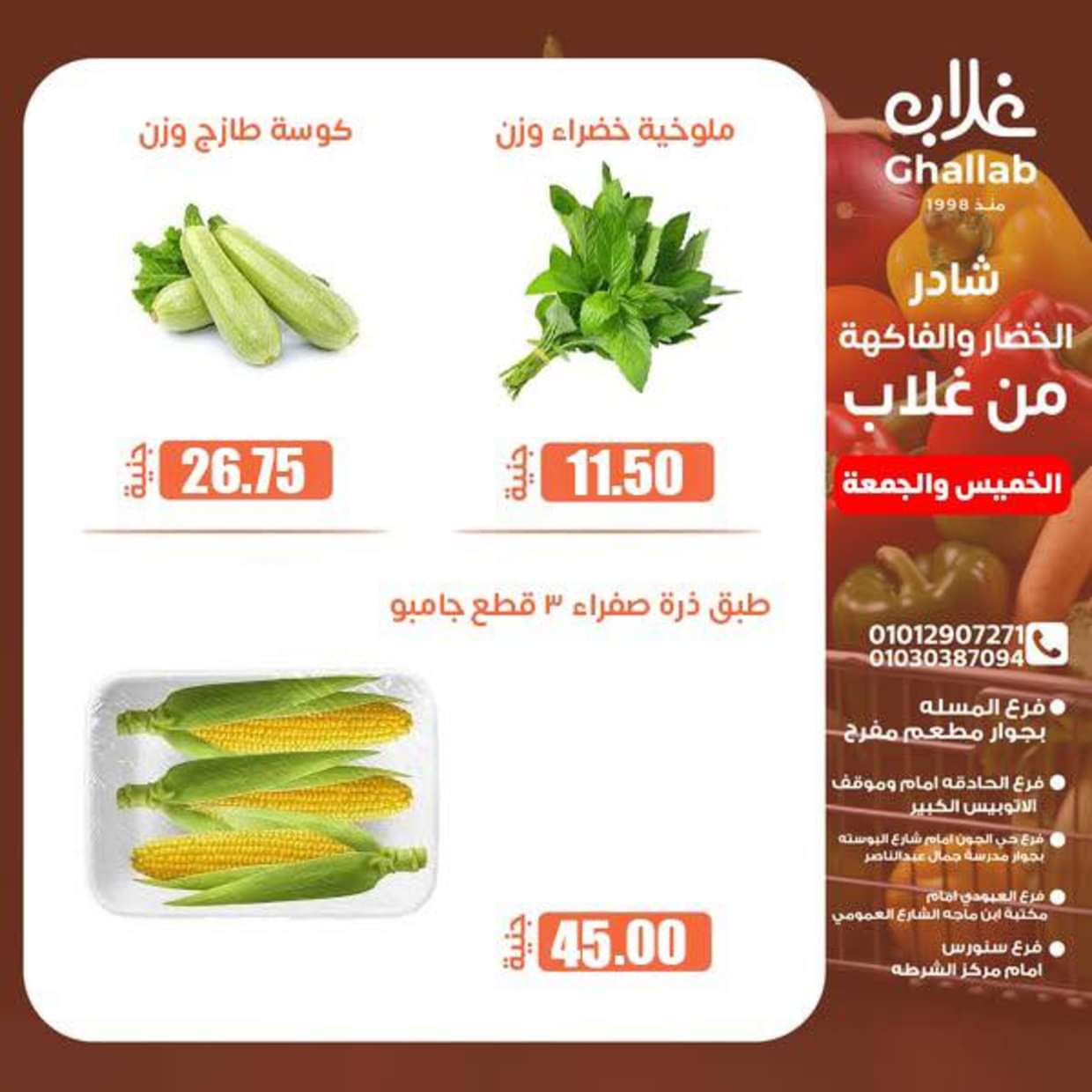 عروض أسواق غلاب الفيوم  من 28 حتى 29 أغسطس 2025 ويك اند