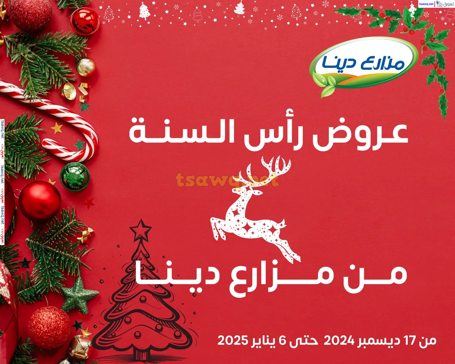 عروض مزارع دينا من 17 ديسمبر 2024 حتى 6 يناير 2025 عروض رأس السنة