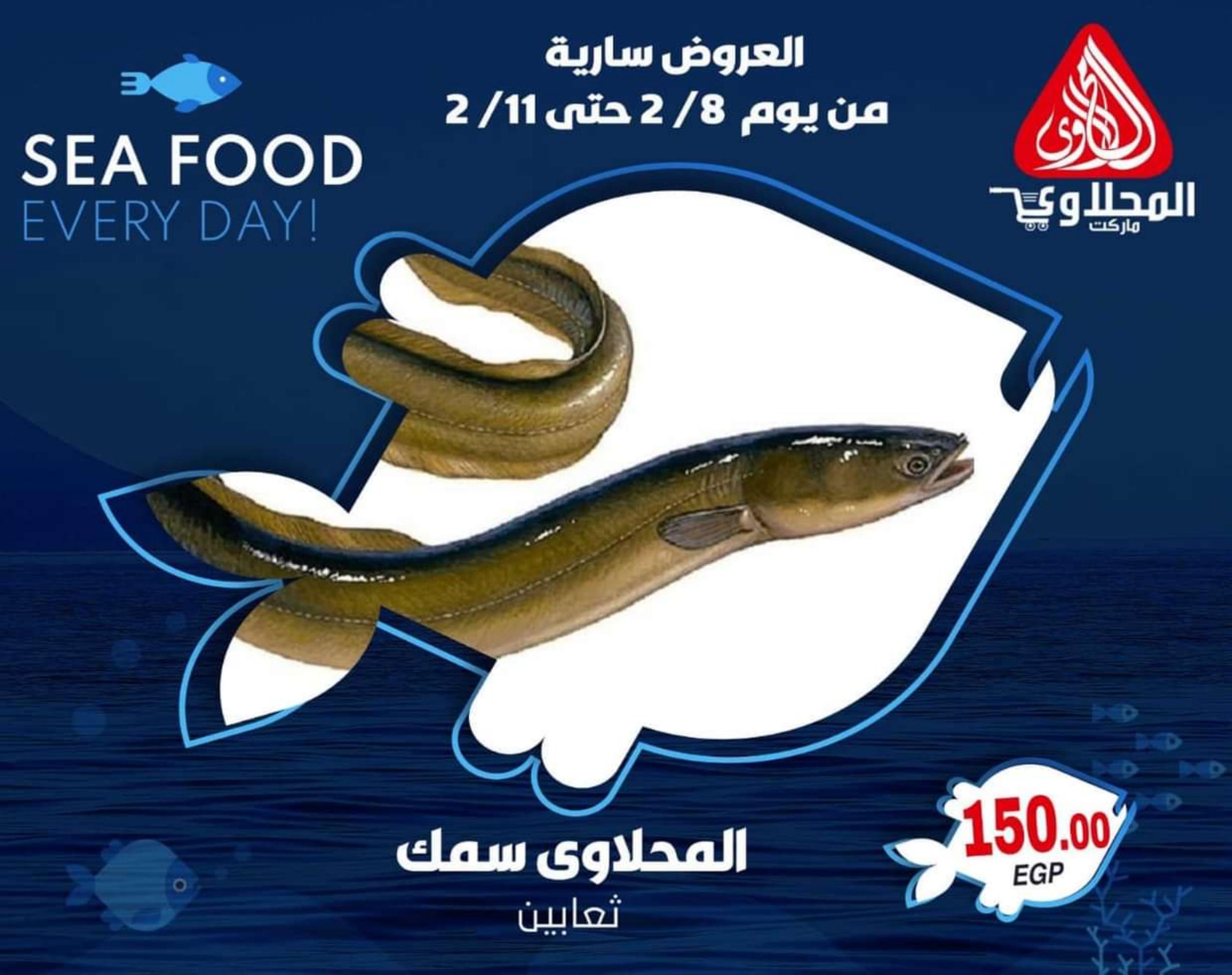 عروض المحلاوى ماركت من 8 حتى 11 فبراير 2024 عروض الأسماك