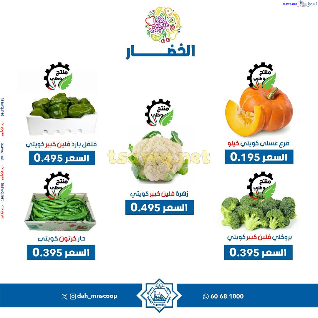 عروض جمعية الضاحية والمنصورية الأحد 2 فبراير 2025 خضار وفاكهه