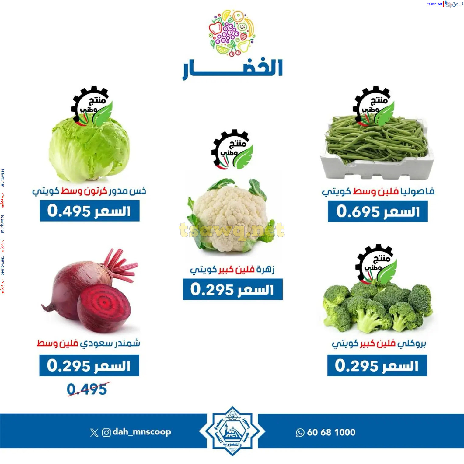 عروض جمعية الضاحية والمنصورية الأربعاء 5  فبراير 2025 خضار وفاكهه