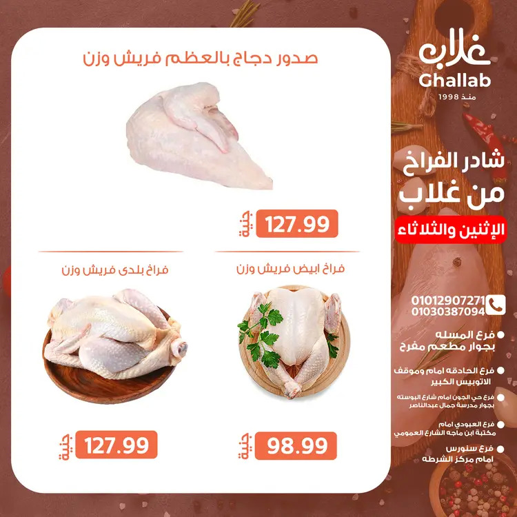عروض أسواق غلاب الفيوم من 23 حتى 24 يونيو 2025 عروض الفريش