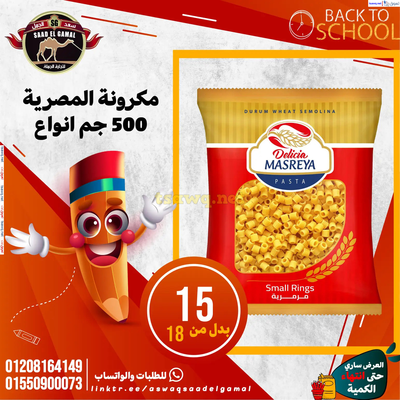 عروض أسواق سعد الجمل الأسكندرية من 12سبتمبر 2024 العودة إلى المدرسة