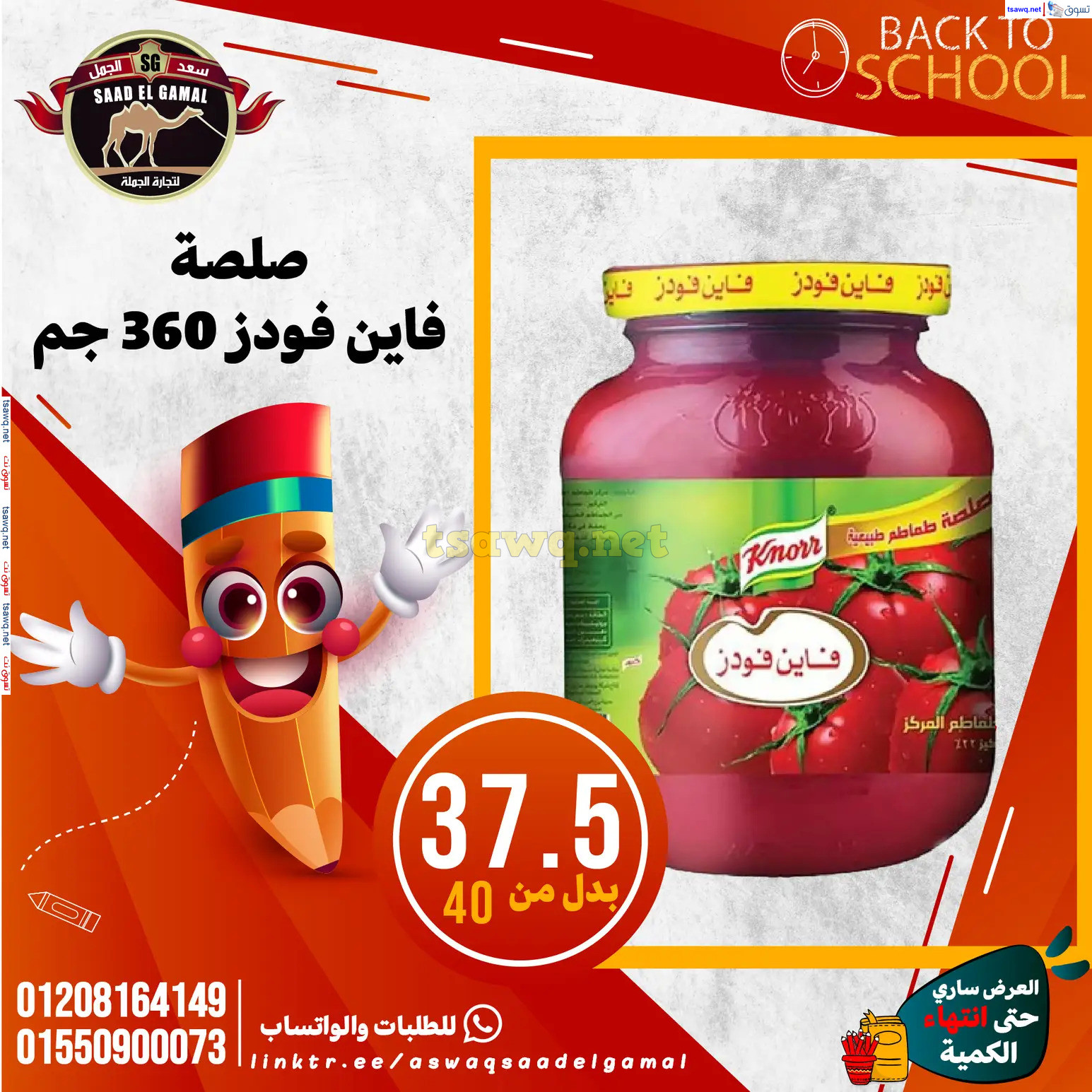 عروض أسواق سعد الجمل الأسكندرية من 12سبتمبر 2024 العودة إلى المدرسة