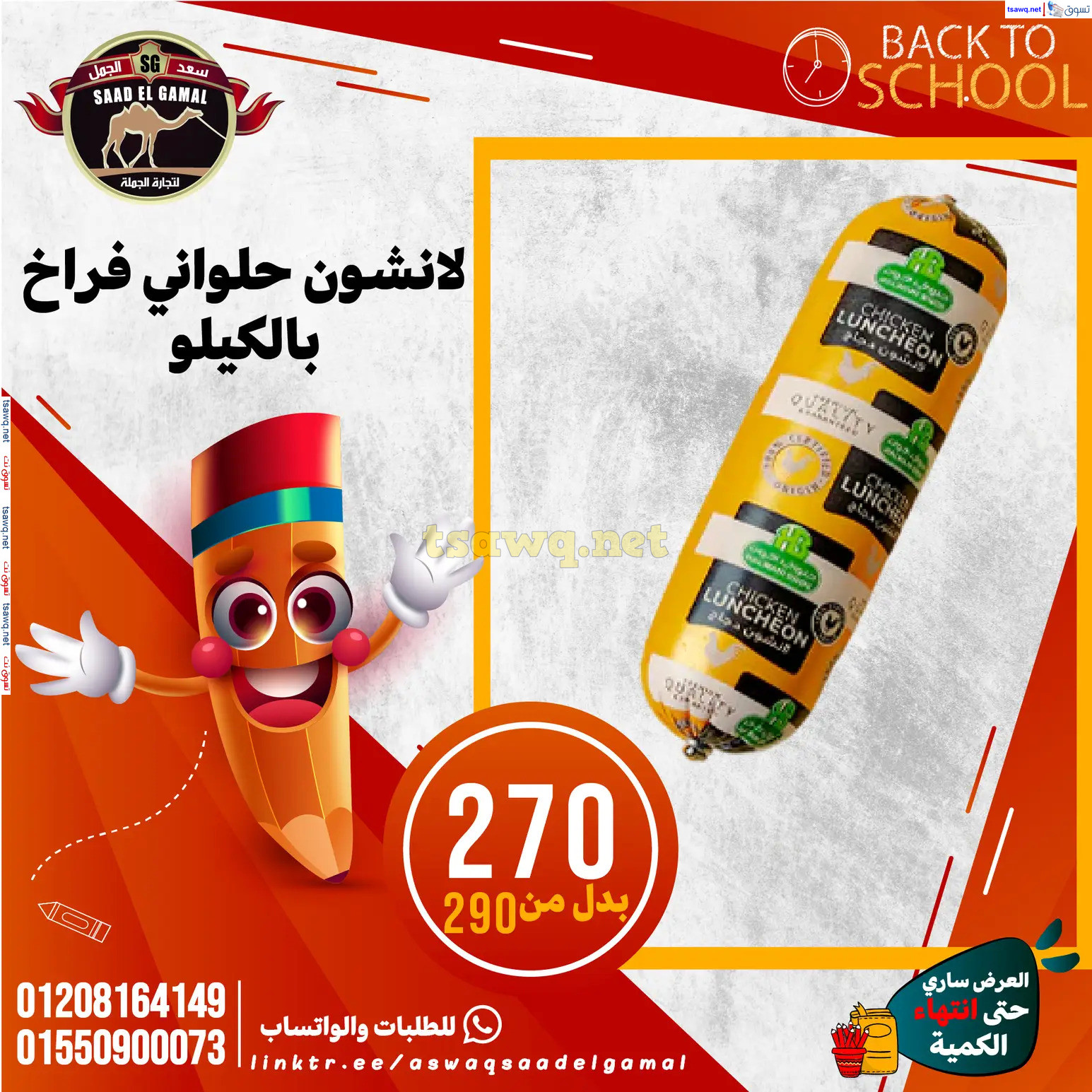 عروض أسواق سعد الجمل الأسكندرية من 12سبتمبر 2024 العودة إلى المدرسة