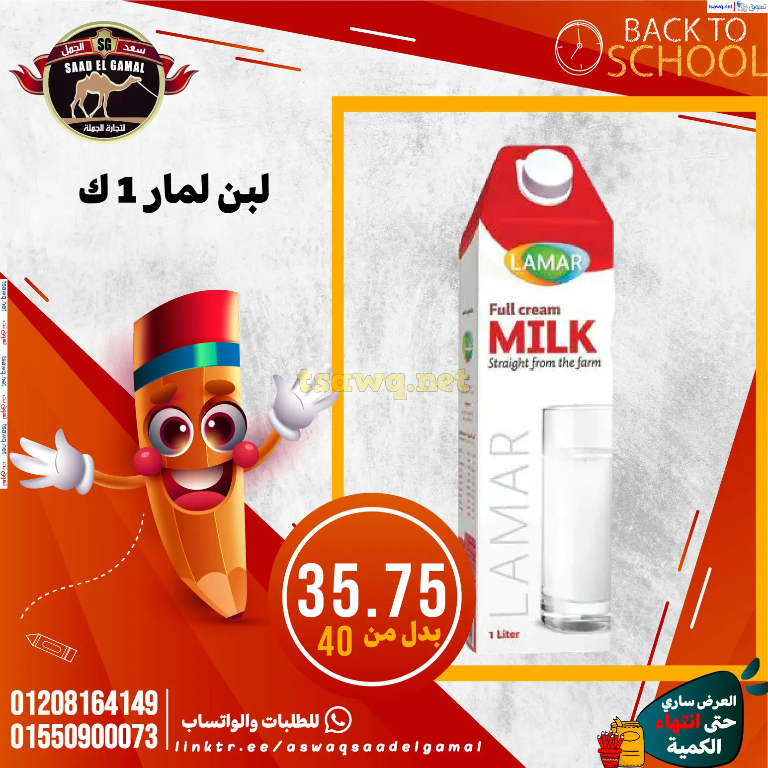 عروض أسواق سعد الجمل الأسكندرية من 12سبتمبر 2024 العودة إلى المدرسة