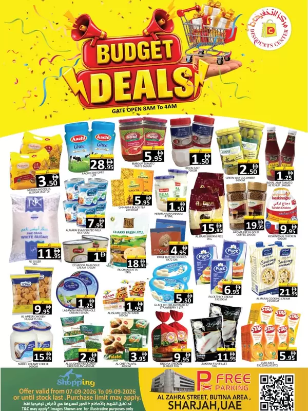 Discounts Center Sharjah offers to 9 September 2026 Budget Deals