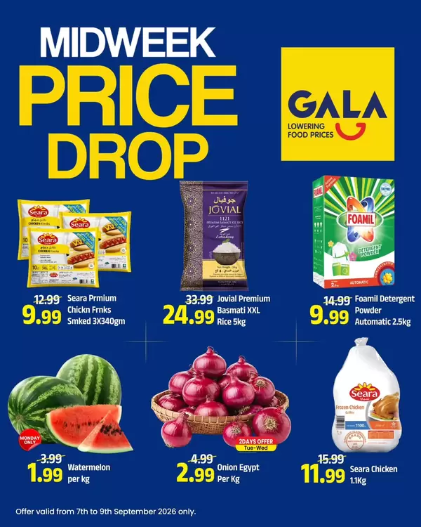 Gala Supermarkets offers from 7 to 9 September 2026 Midweek