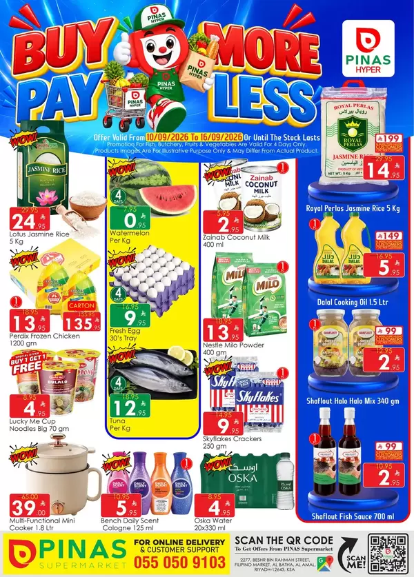 Pinas Supermarket Batha offers to 16 September 2026 Buy More Pay Less