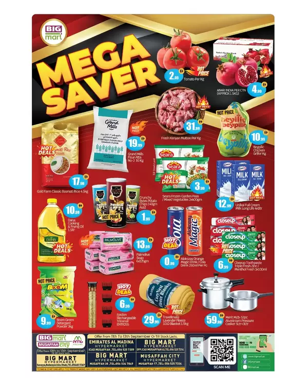 Bigmart Bada Zayed & Musaffah offers to 13 September 2026 Mega Saver