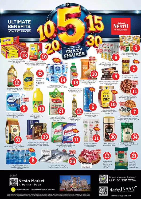 Nesto Market Barsha Dubai offers to 13 September 2026 Crazy Figures