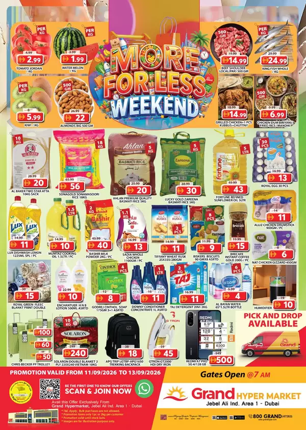Grand Hypermarket Jabel Ali offers to 13 September 2026 Weekend Deals