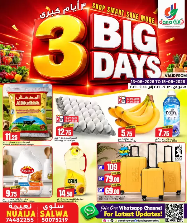 Dana Hypermarket Salwa and Nuaija offers to 15 September 2026 Big Days
